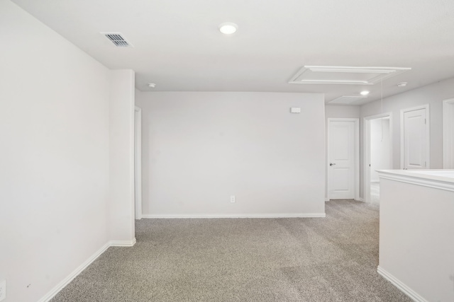 3910 Walmer Way, Princeton, TX 75071 - unfurnished room featuring attic access, light colored carpet, baseboards, and recessed lighting