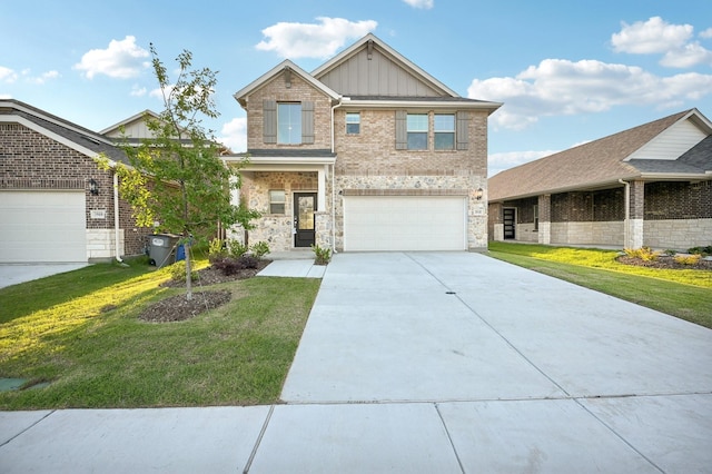 3910 Walmer Way, Princeton, TX 75071 - craftsman-style house featuring board and batten siding, driveway, a front lawn, and a garage