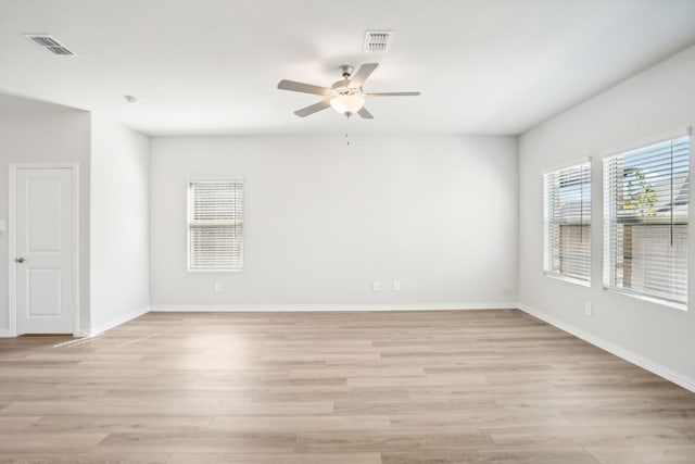 3910 Walmer Way, Princeton, TX 75071 - unfurnished room with a ceiling fan, light wood-style flooring, and baseboards