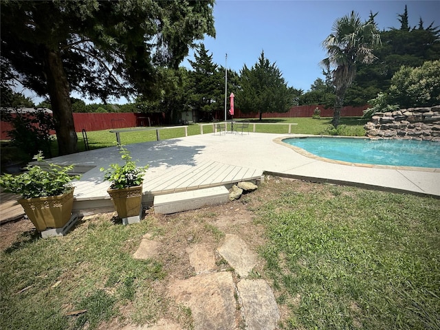 2610 Jakes Ct, Midlothian, TX 76065 - view of pool with a wooden deck