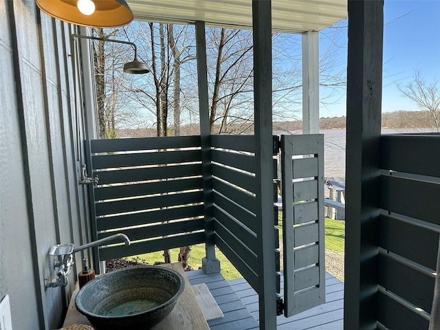 712 Camp Cypress Trl, Winnsboro, TX 75494 - view of wooden deck