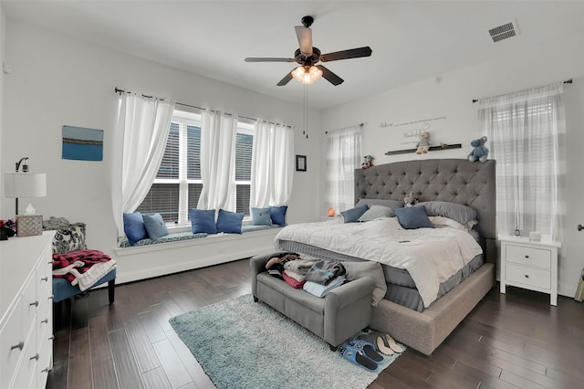 4024 Alpine Rose Ct, Roanoke, TX 76262 - bedroom with dark wood-style flooring and ceiling fan