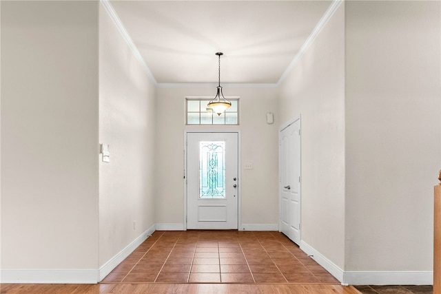2800 Lomas Rodando Calzada, Kempner, TX 76539 - foyer entrance with crown molding and light tile patterned floors