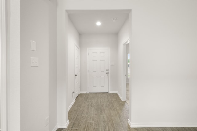 2608 Streamside Dr, Burleson, TX 76028 - corridor with wood finished floors and recessed lighting