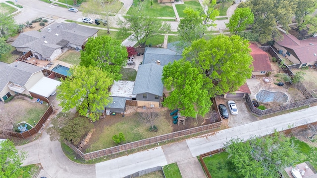 drone / aerial view featuring a residential view