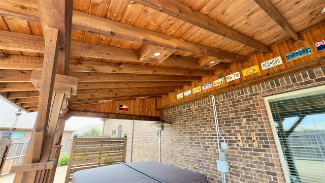exterior space featuring a fenced backyard and a patio area