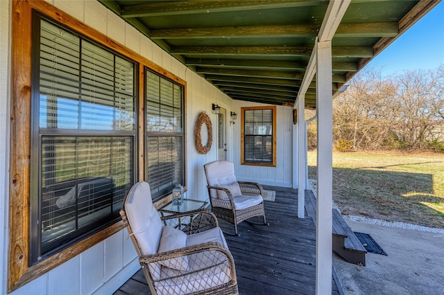 view of patio / terrace featuring covered porch