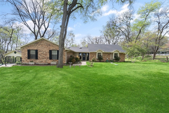 1 Cedar Bend Trl, Lucas, TX 75002 - view of front of house featuring brick siding and a front lawn