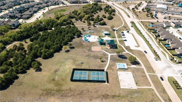 aerial view with a residential view