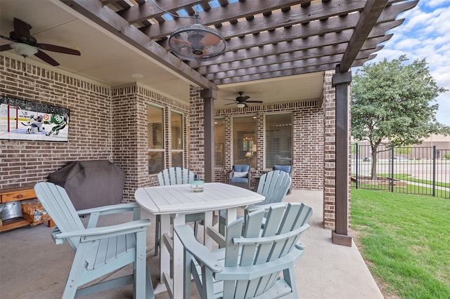 7501 Kickapoo Dr, Mckinney, TX 75070 - back of house featuring a fenced backyard, a patio, a lawn, and brick siding