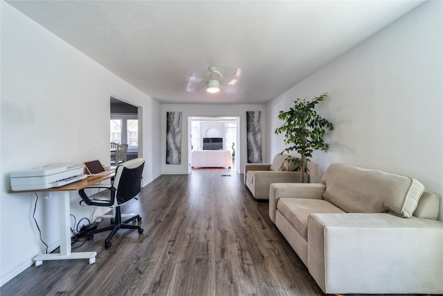 6110 Caracas Dr, Dallas, TX 75232 - office featuring dark wood-type flooring