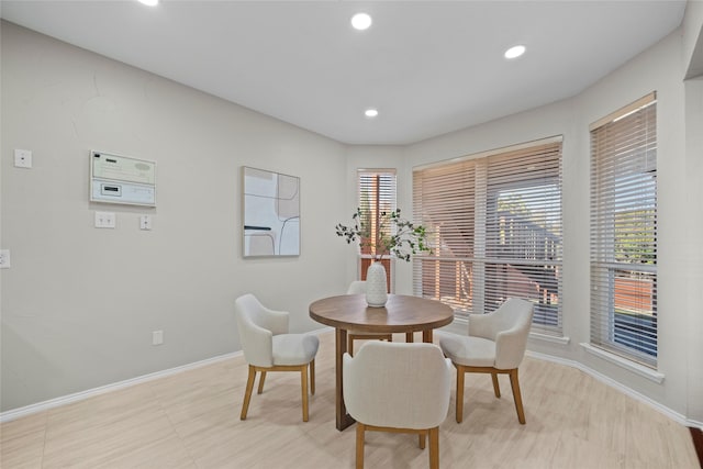 4730 Parkhaven Dr, Garland, TX 75043 - dining area featuring baseboards and recessed lighting