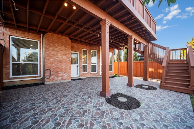 4730 Parkhaven Dr, Garland, TX 75043 - view of patio with fence and stairs