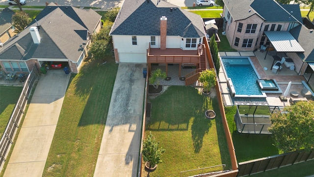 4730 Parkhaven Dr, Garland, TX 75043 - bird's eye view with a residential view