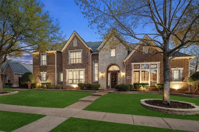 1715 San Jacinto Dr, Allen, TX 75013 - view of front of property with a front lawn and brick siding