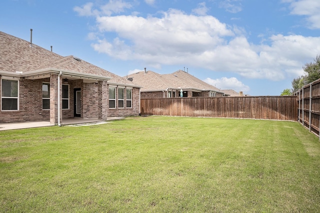 1721 Settlement Way, Aubrey, TX 76227 - view of yard featuring a patio area and a fenced backyard
