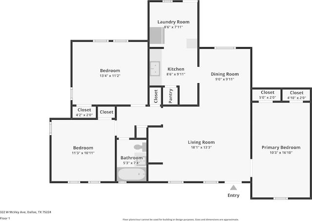 322 W Mcvey Ave, Dallas, TX 75224 - plan