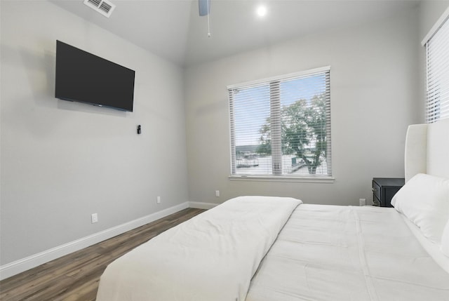 1011 Cardinal Cv, Graford, TX 76449 - bedroom featuring wood finished floors, baseboards, and ceiling fan
