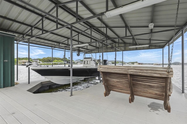 1011 Cardinal Cv, Graford, TX 76449 - dock area featuring boat lift and a water view