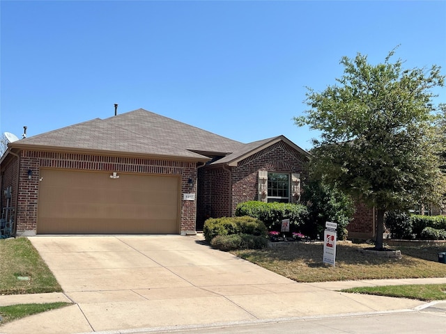 5912 Comanche Peak Dr, Fort Worth, TX 76179 - single story home featuring concrete driveway, a shingled roof, brick siding, and a garage