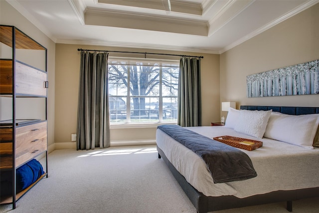 207 Ellen Ln, Mabank, TX 75156 - carpeted bedroom with a raised ceiling and ornamental molding