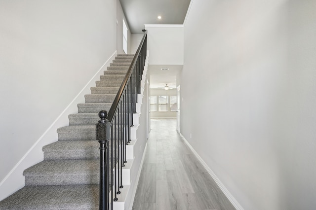 709 Caraway Dr, Princeton, TX 75071 - stairway featuring wood finished floors, recessed lighting, and baseboards