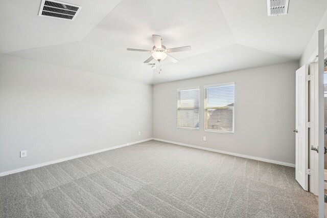 709 Caraway Dr, Princeton, TX 75071 - unfurnished bedroom with carpet, lofted ceiling, baseboards, and a ceiling fan