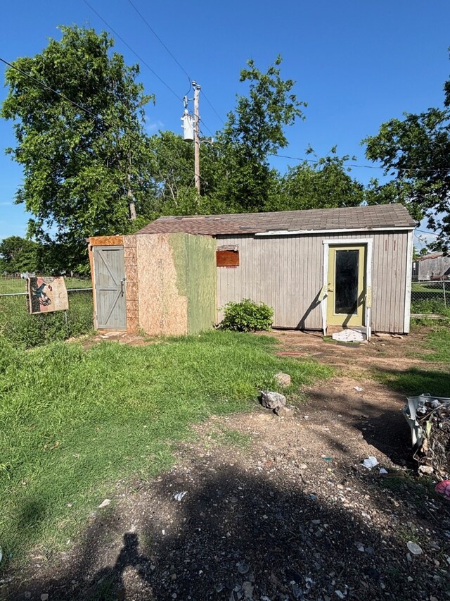 8947 Adams Cir, Cresson, TX 76035 - view of shed featuring fence