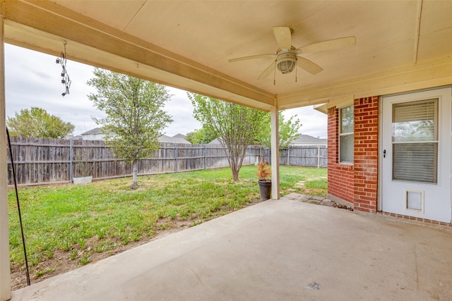 8729 Shavano Dr, Fort Worth, TX 76123 - view of patio / terrace featuring ceiling fan