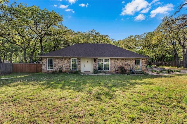 120 Southwinds Dr, Weatherford, TX 76087 - ranch-style house featuring fence and a front lawn