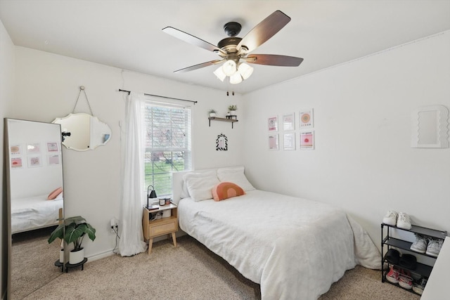 3505 Mustang Dr, Denton, TX 76210 - carpeted bedroom featuring ceiling fan and baseboards