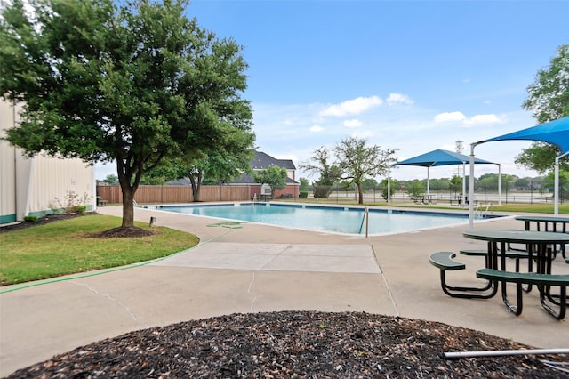 3505 Mustang Dr, Denton, TX 76210 - view of swimming pool with a patio