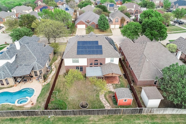 10 Monticello Ct, Mansfield, TX 76063 - aerial view of residential area with a pool area