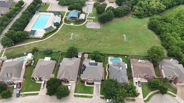 10 Monticello Ct, Mansfield, TX 76063 - aerial overview of property's location featuring a pool and nearby suburban area