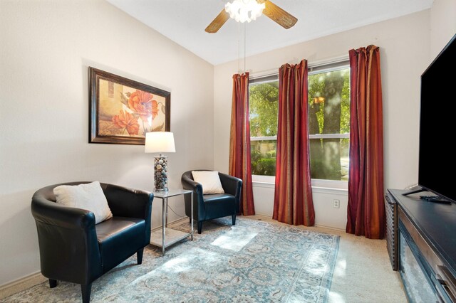 241 Tanbark Cir, Coppell, TX 75019 - living area with ceiling fan and carpet