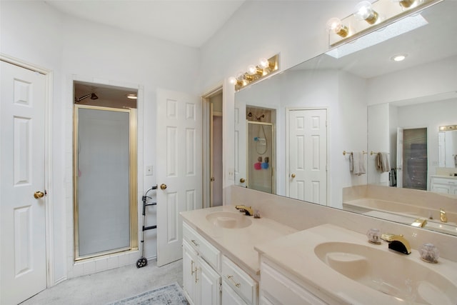 241 Tanbark Cir, Coppell, TX 75019 - full bath with a shower stall and double vanity