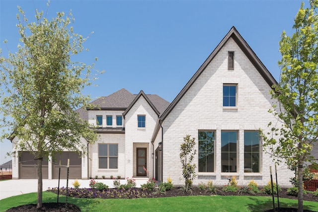 814 Montrose Dr, Rockwall, TX 75087 - view of front of home with driveway, brick siding, a front lawn, and a garage