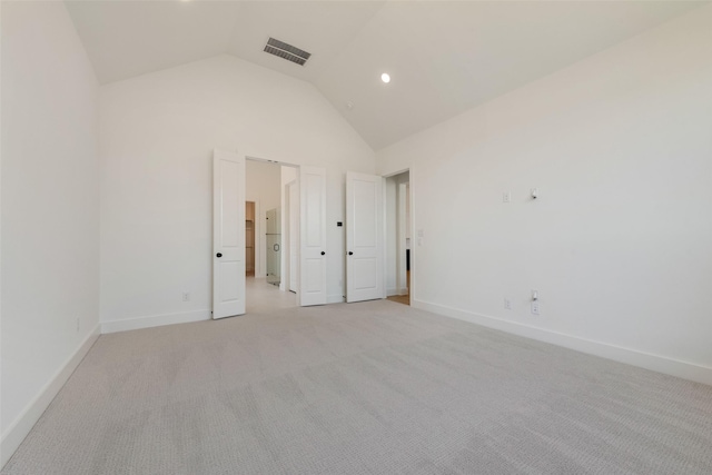 814 Montrose Dr, Rockwall, TX 75087 - unfurnished bedroom with light carpet, baseboards, recessed lighting, and high vaulted ceiling