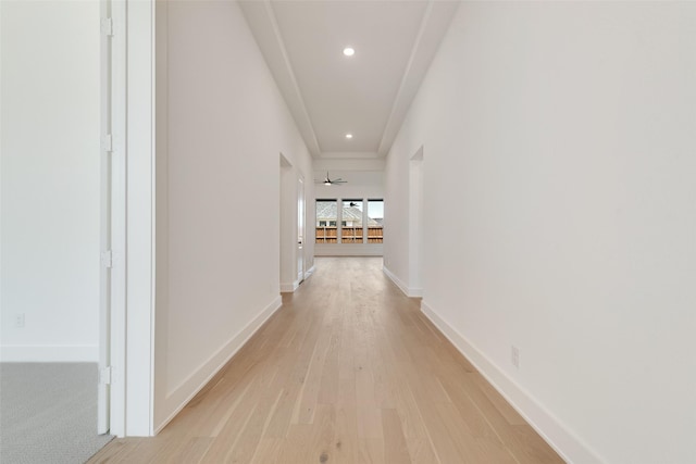 814 Montrose Dr, Rockwall, TX 75087 - corridor with recessed lighting, light wood-style floors, and baseboards