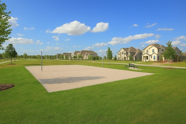 1601 Moss Trail Ct, Argyle, TX 76226 - view of community featuring volleyball court, a lawn, and a residential view