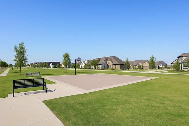 1601 Moss Trail Ct, Argyle, TX 76226 - surrounding community featuring a residential view, a lawn, and community basketball court