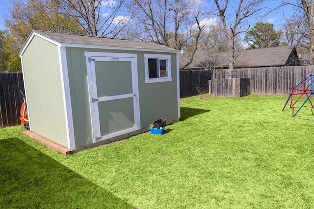 502 Parklane Dr, Bossier City, LA 71111 - view of shed with a fenced backyard