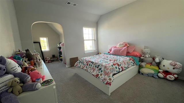 2015 Pacific Ave, Anna, TX 75409 - bedroom featuring lofted ceiling, visible vents, and carpet
