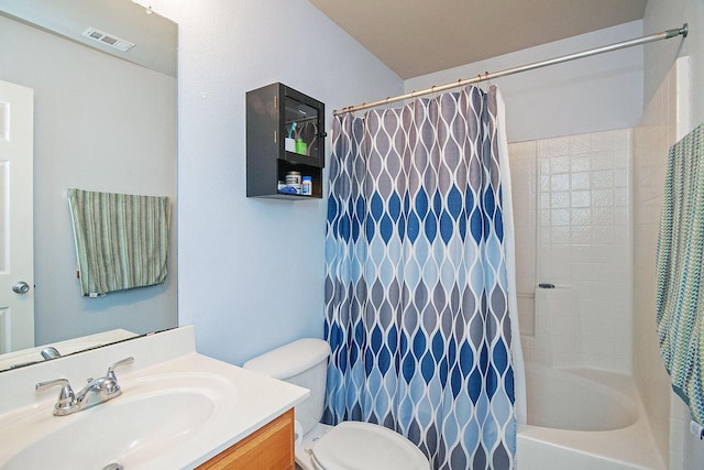 12073 Tyler Dr, Frisco, TX 75035 - full bath with vanity, shower / bath combo with shower curtain, and toilet