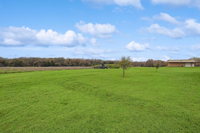 view of yard featuring a rural view