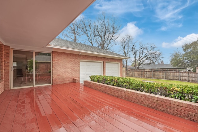 wooden terrace with fence