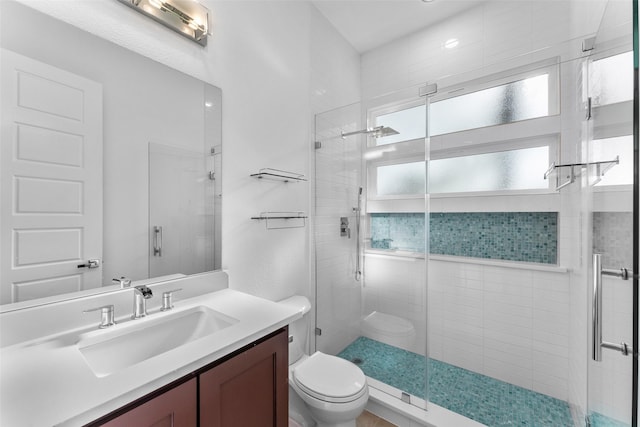 6048 Vz County Rd Unit 2120, Wills Point, TX 75169 - bathroom featuring toilet, a shower stall, and vanity