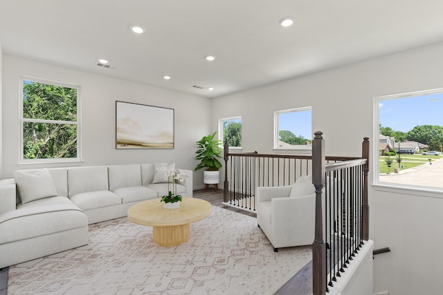 403 Tealridge Ct, Desoto, TX 75115 - living room featuring wood finished floors, recessed lighting, and baseboards