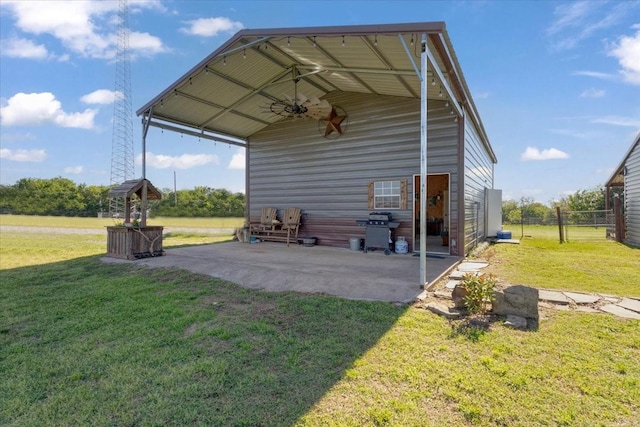 view of outdoor structure with fence