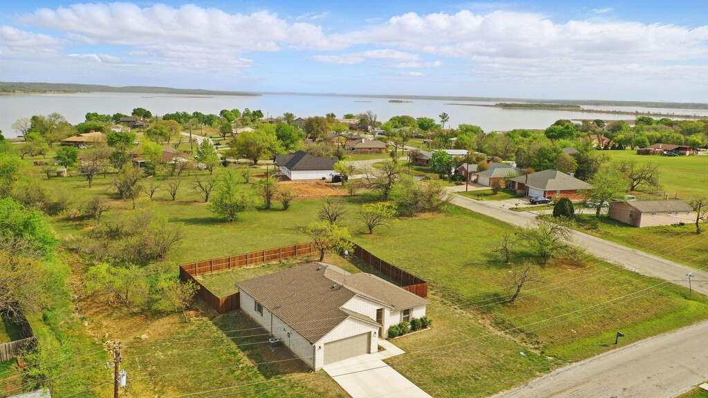 216 Runaway Bay Dr, Runaway Bay, TX 76426 - bird's eye view featuring a water view